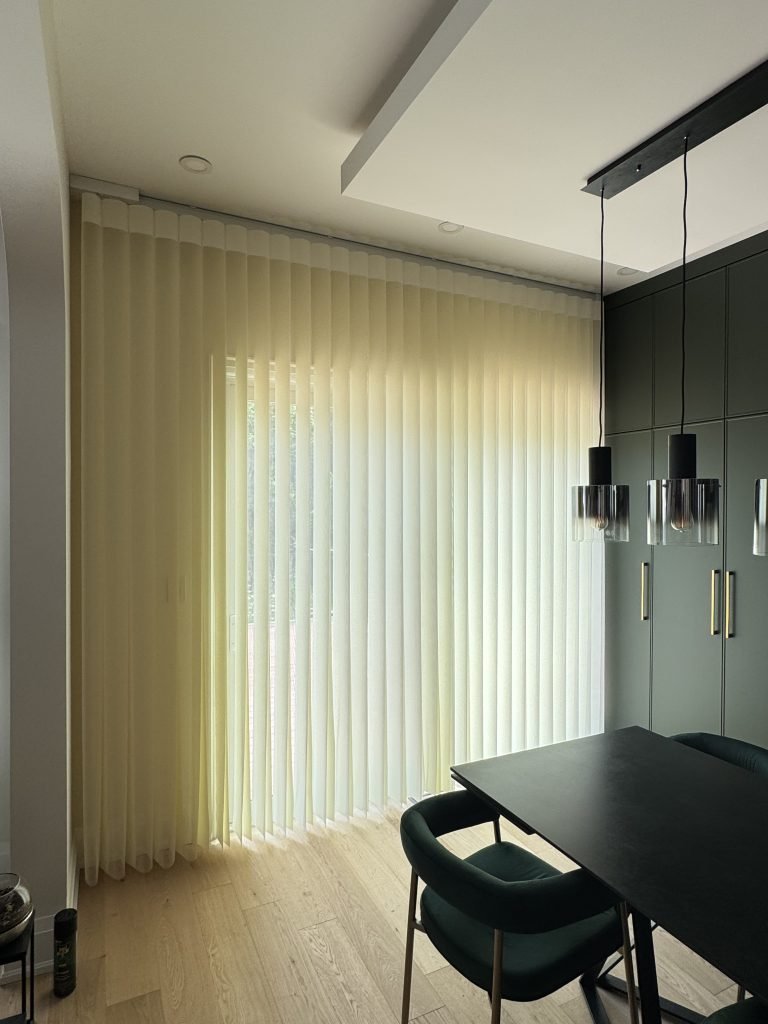 Sheer blinds dining room