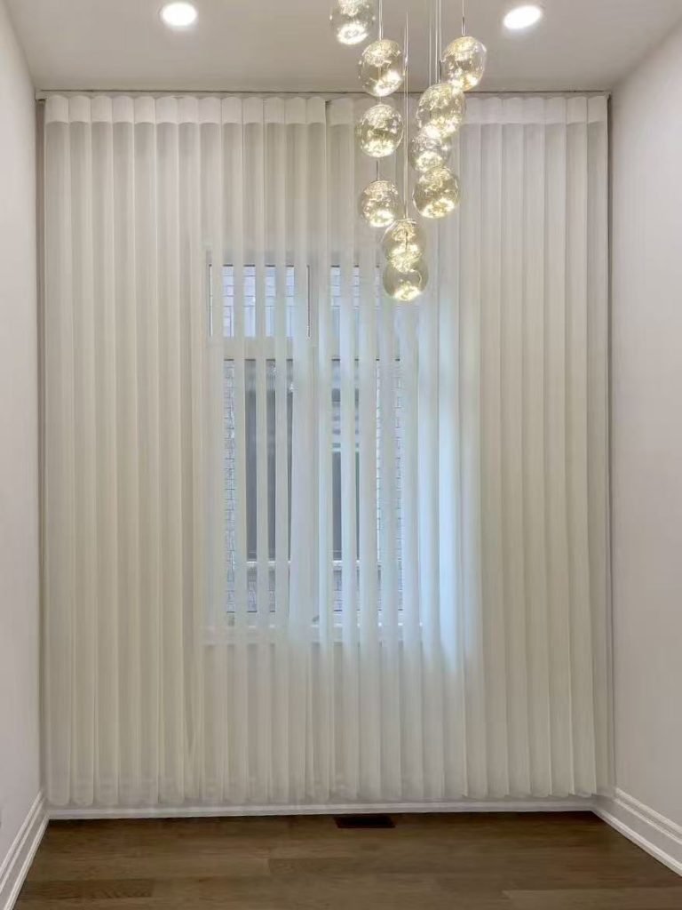 White sheer blinds
