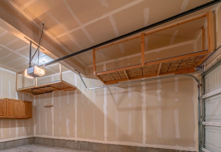 Garage overhead storage shelving