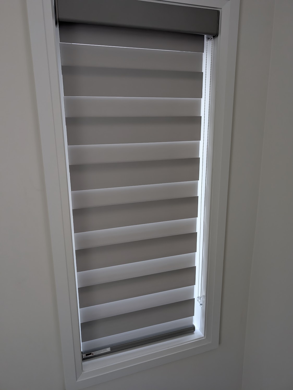 Zebra blinds close-up